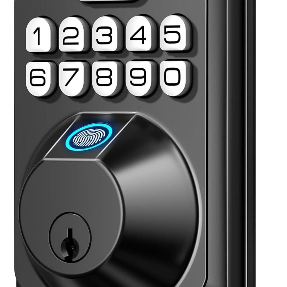 TE002 Fingerprint Door Lock - Keyless Entry Door Lock - Electronic Keypad Deadbo